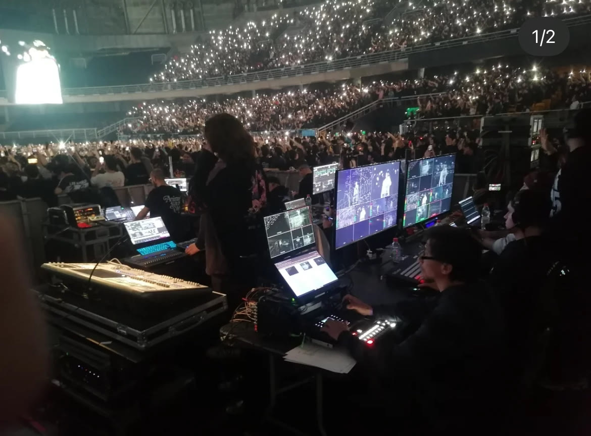 Operadores multicámara en concierto Easykid Movistar Arena Santiago